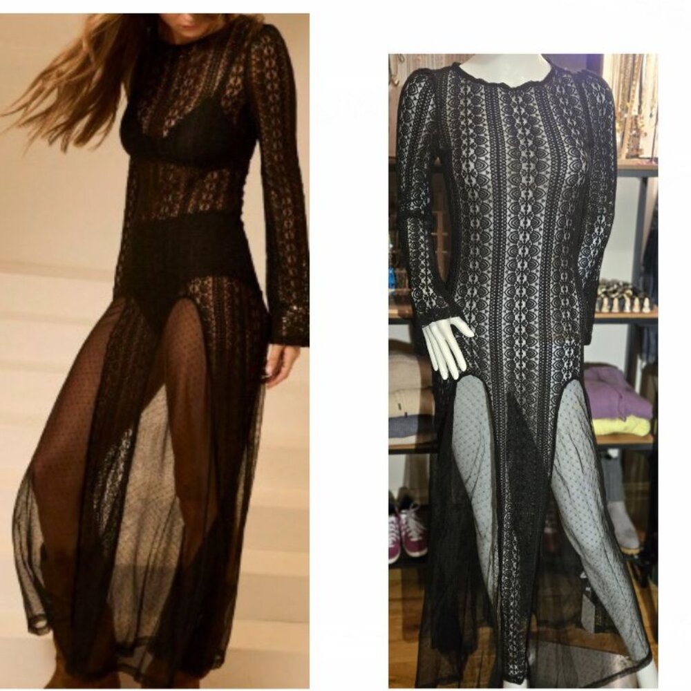 NEW 2026 Gorgeous Sheer Lace Maxi Dress Overlay